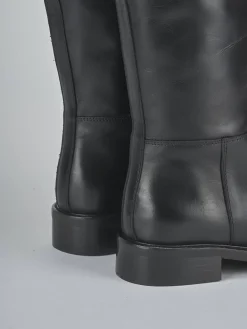 Outlet Stivali tacco 3cm pelle Donna Stivali Tacco Basso