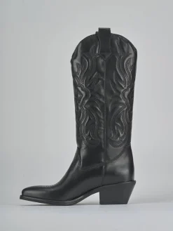 Outlet Stivali tacco 4cm pelle Donna Stivali Tacco Basso