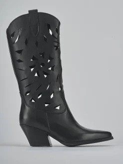 Stivali tacco 6cm pelle Donna Stivali Tacco Alto