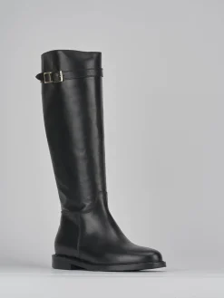 Stivali tacco 2cm pelle Donna Stivali Tacco Basso