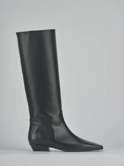 Outlet Stivali tacco 3cm pelle Donna Stivali Tacco Basso