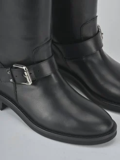 Online Stivali tacco 2cm pelle Donna Stivali Tacco Basso