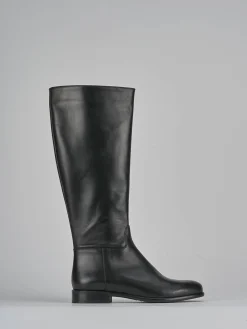 New Stivali tacco 2cm pelle Donna Stivali Tacco Basso