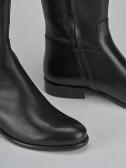 New Stivali tacco 2cm pelle Donna Stivali Tacco Basso