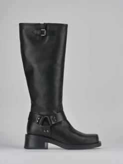 Outlet Stivali tacco 3cm pelle Donna Stivali Tacco Basso