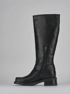 Outlet Stivali tacco 3cm pelle Donna Stivali Tacco Basso