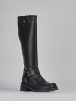 Outlet Stivali tacco 3cm pelle Donna Stivali Tacco Basso