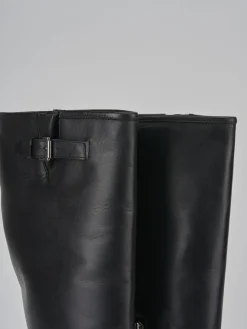 Outlet Stivali tacco 3cm pelle Donna Stivali Tacco Basso