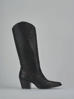 Outlet Stivali tacco 6cm pelle Donna Stivali Tacco Alto