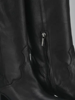 Outlet Stivali tacco 6cm pelle Donna Stivali Tacco Alto