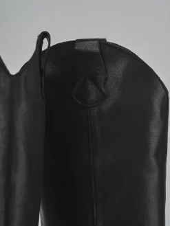 Outlet Stivali tacco 6cm pelle Donna Stivali Tacco Alto