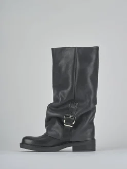 Clearance Stivali tacco 3cm pelle Donna Stivali Tacco Basso