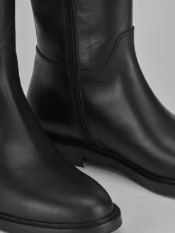 Outlet Stivali tacco 2cm pelle Donna Stivali Tacco Basso