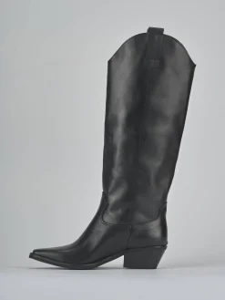 Clearance Stivali tacco 4cm pelle Donna Stivali Tacco Basso