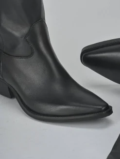 Clearance Stivali tacco 4cm pelle Donna Stivali Tacco Basso