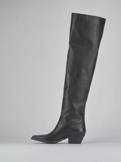 Discount Stivali tacco 4cm pelle Donna Stivali Tacco Basso