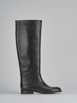 Hot Stivali tacco 2cm pelle Donna Stivali Tacco Basso