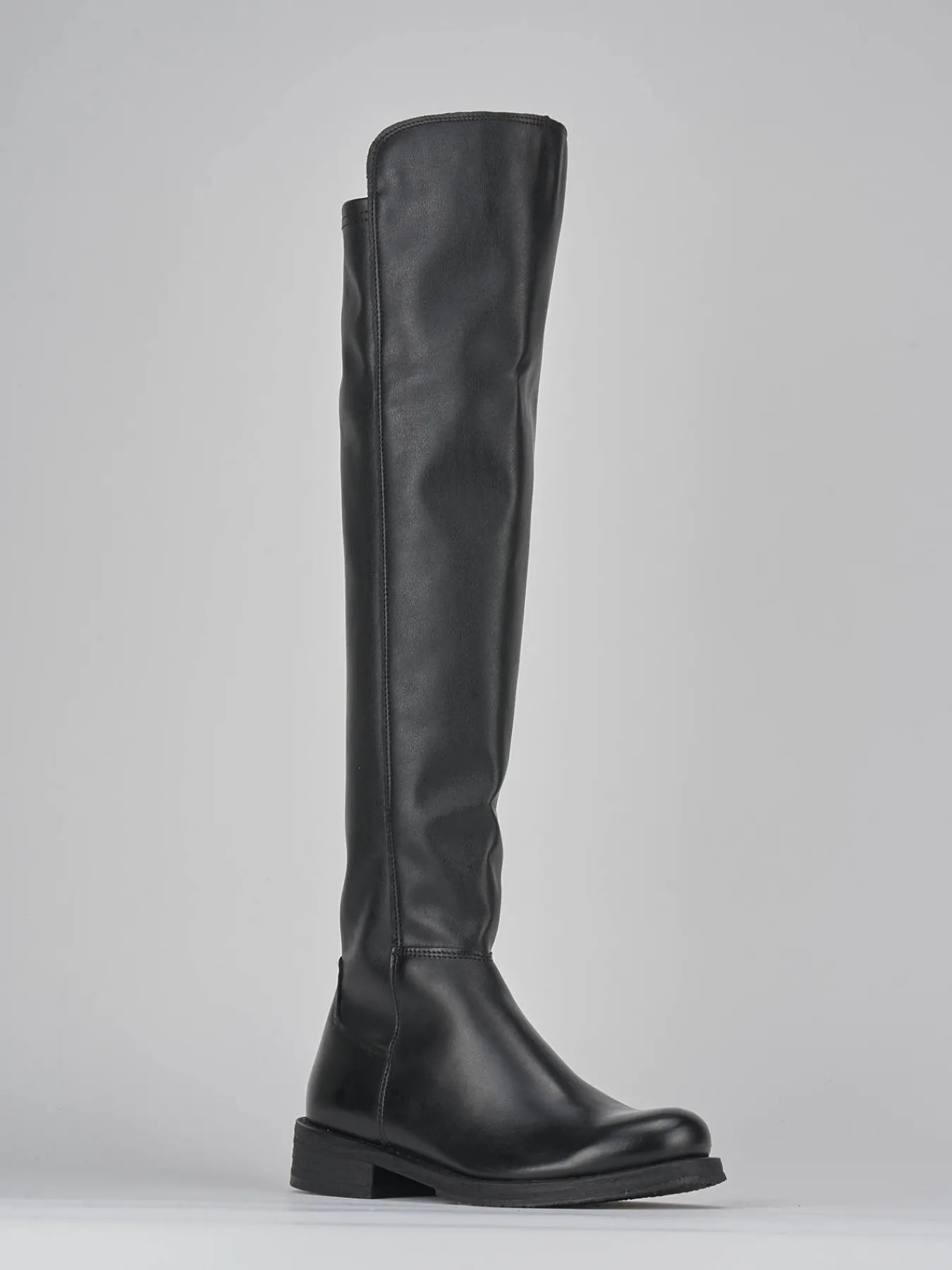 Stivali tacco 2cm pelle Donna Stivali Tacco Basso