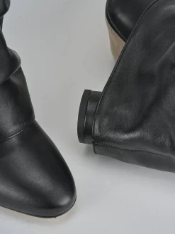 Outlet Stivali tacco 7cm pelle Donna Stivali Tacco Alto