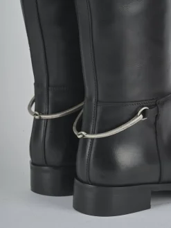 New Stivali tacco 3cm pelle Donna Stivali Tacco Basso