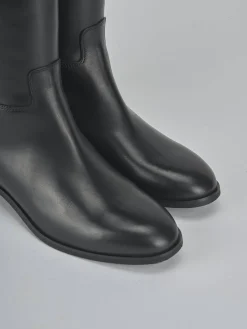 New Stivali tacco 3cm pelle Donna Stivali Tacco Basso