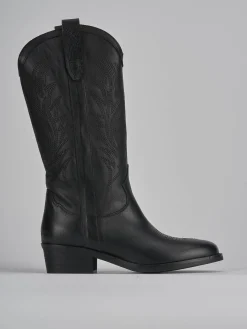 Clearance Stivali tacco 4cm pelle Donna Stivali Tacco Basso