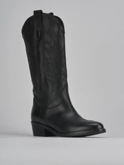 Clearance Stivali tacco 4cm pelle Donna Stivali Tacco Basso