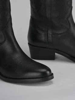 Clearance Stivali tacco 4cm pelle Donna Stivali Tacco Basso