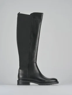 Hot Stivali tacco 2cm pelle Donna Stivali Tacco Basso