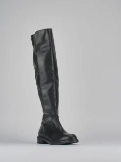 New Stivali tacco 2cm pelle Donna Stivali Tacco Basso