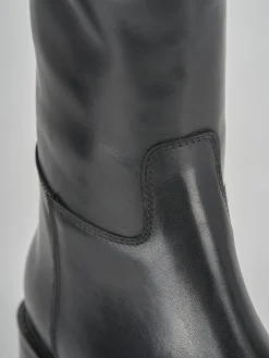 Hot Stivali tacco 2cm pelle Donna Stivali Tacco Basso