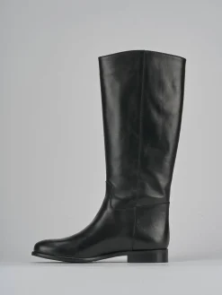 Outlet Stivali tacco 2cm pelle Donna Stivali Tacco Basso