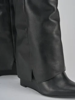 Outlet Stivali tacco 9cm pelle Donna Stivali Tacco Alto