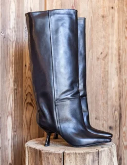 New Stivali tacco 7cm pelle Donna Stivali Tacco Alto