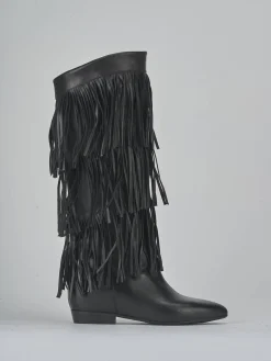 New Stivali tacco 2cm pelle Donna Stivali Tacco Basso