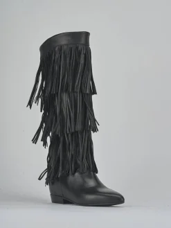 New Stivali tacco 2cm pelle Donna Stivali Tacco Basso