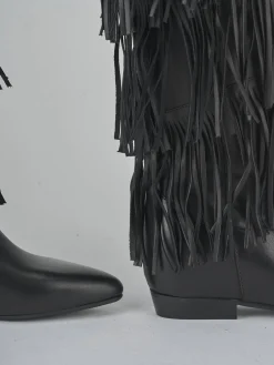 New Stivali tacco 2cm pelle Donna Stivali Tacco Basso