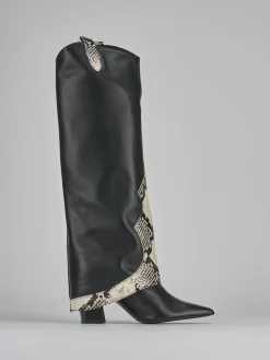 Clearance Stivali tacco 8cm pelle Donna Stivali Tacco Alto