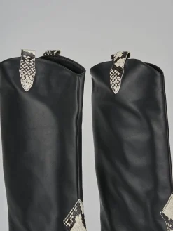 Clearance Stivali tacco 8cm pelle Donna Stivali Tacco Alto