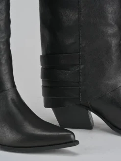 Stivali tacco 7cm pelle Donna Stivali Tacco Alto