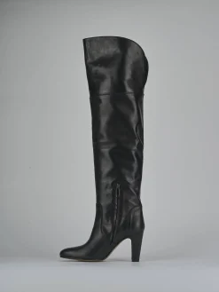 Stivali tacco 8cm pelle Donna Stivali Tacco Alto