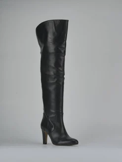 Stivali tacco 8cm pelle Donna Stivali Tacco Alto