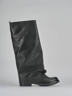 Hot Stivali tacco 3cm pelle Donna Stivali Tacco Basso