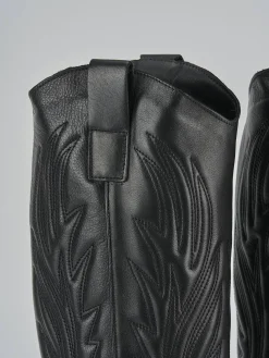 Outlet Stivali tacco 7cm pelle Donna Stivali Tacco Alto