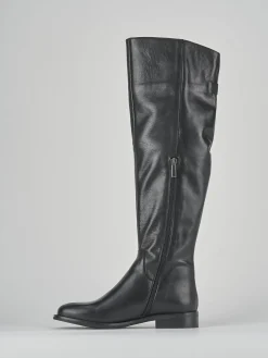 Outlet Stivali tacco 2cm pelle Donna Stivali Tacco Basso