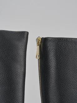 Hot Stivali tacco 2cm pelle Donna Stivali Tacco Basso