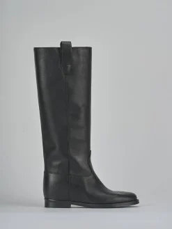 Stivali tacco 2cm pelle Donna Stivali Tacco Basso