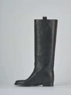 Stivali tacco 2cm pelle Donna Stivali Tacco Basso