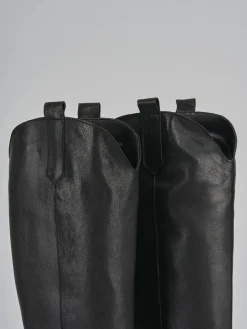 Sale Stivali tacco 2cm pelle Donna Stivali Tacco Basso