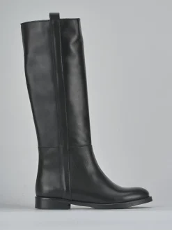 New Stivali tacco 2cm pelle Donna Stivali Tacco Basso